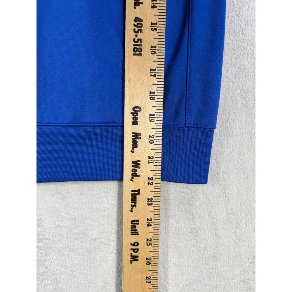 Nike Dri-FIT Pullover Hoodie Kids XL Blue Black Swoosh Logo Athletic Sweatshirt